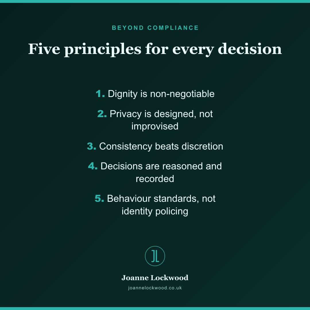 Five principles for every trans-inclusion decision.