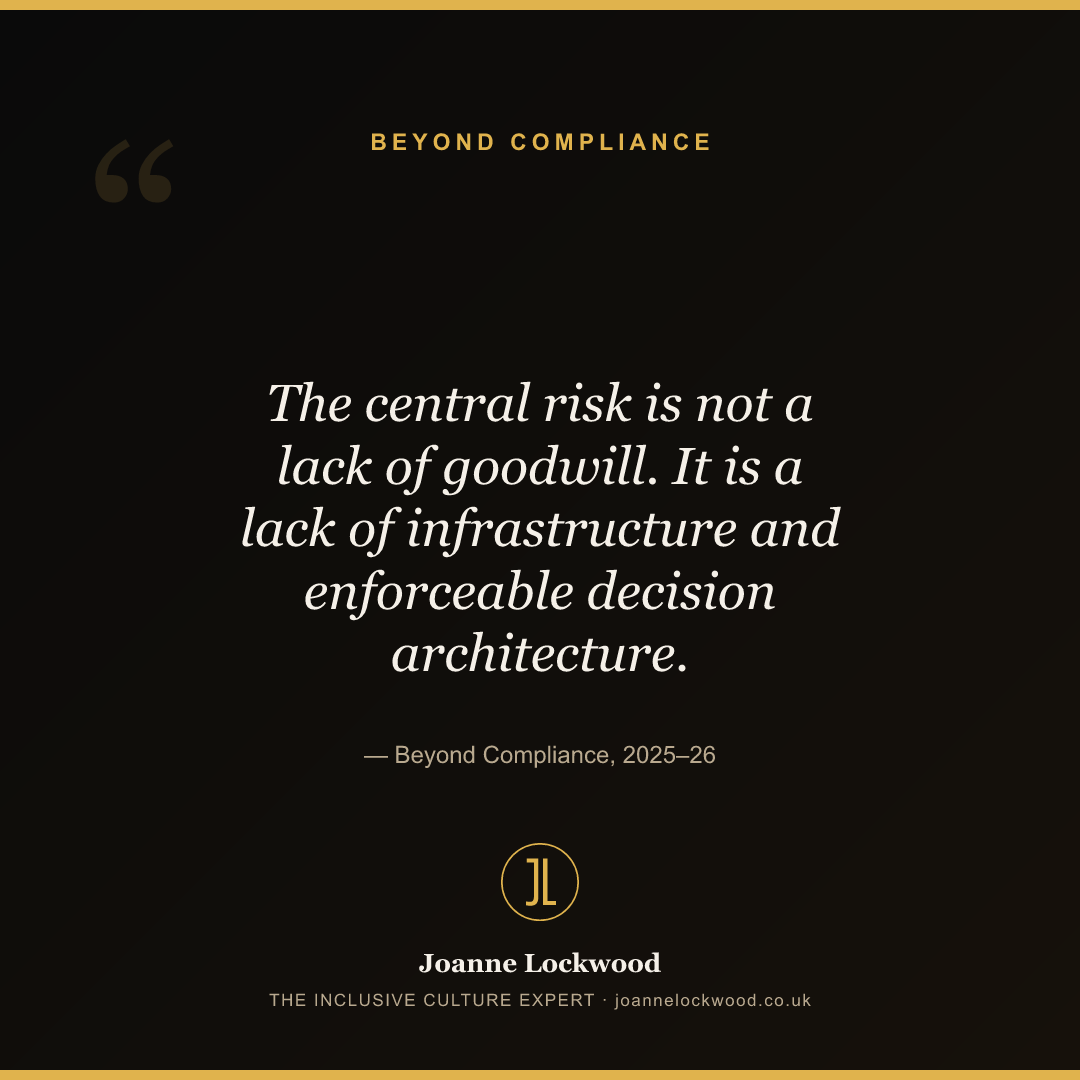 The central risk is not a lack of goodwill. It is a lack of infrastructure and enforceable decision architecture.