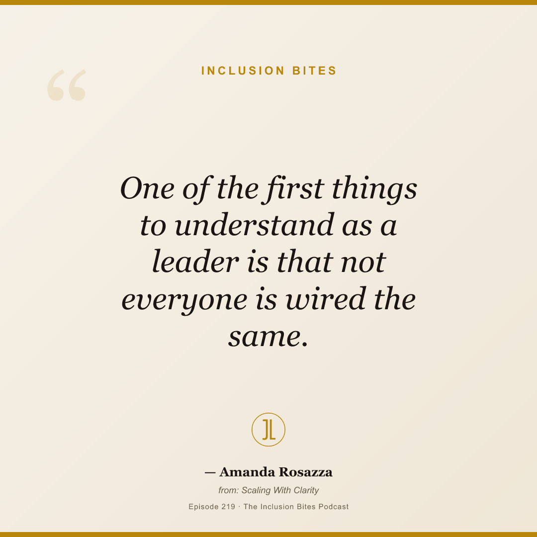 One of the first things to understand as a leader is that not everyone is wired the same.