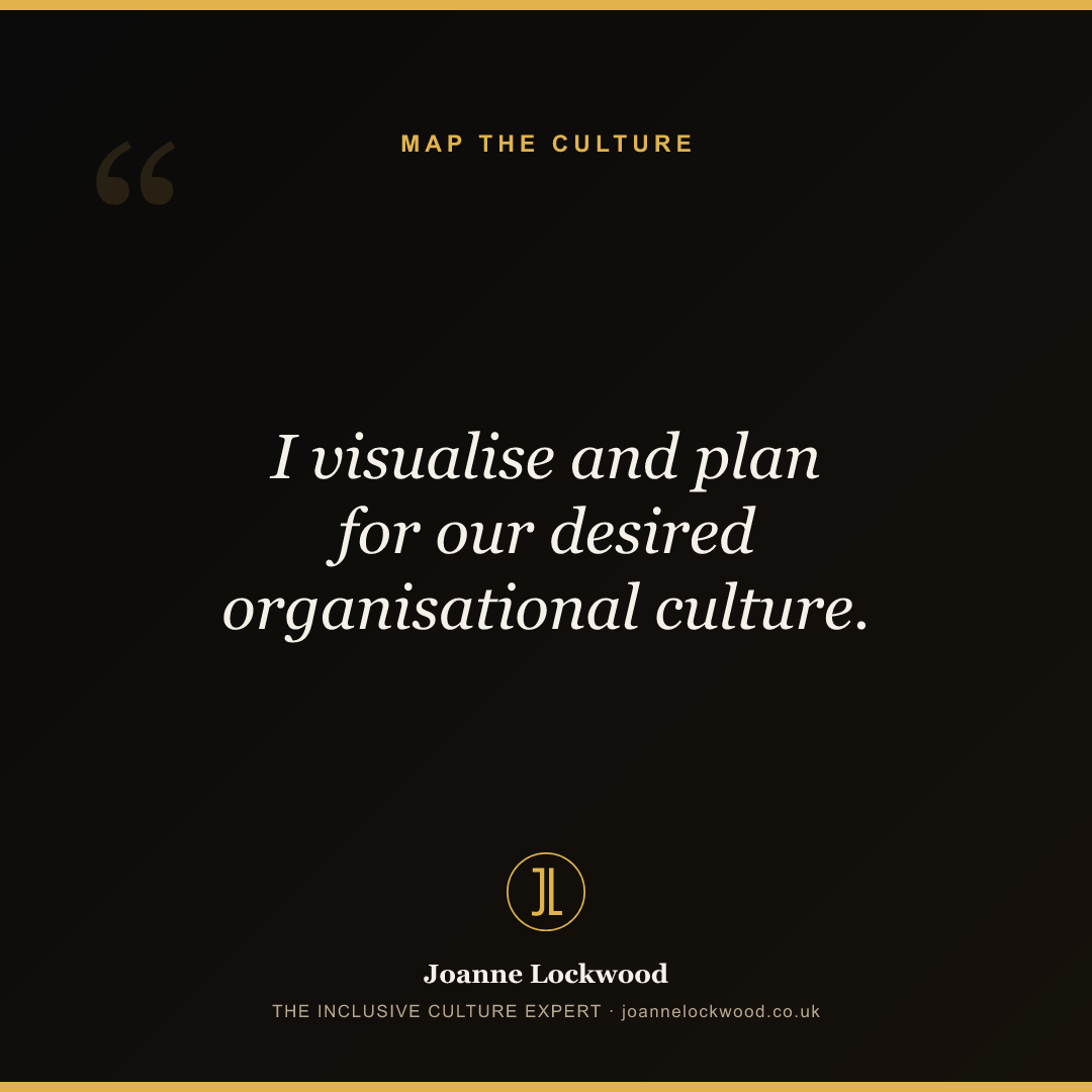 I visualise and plan for our desired organisational culture.