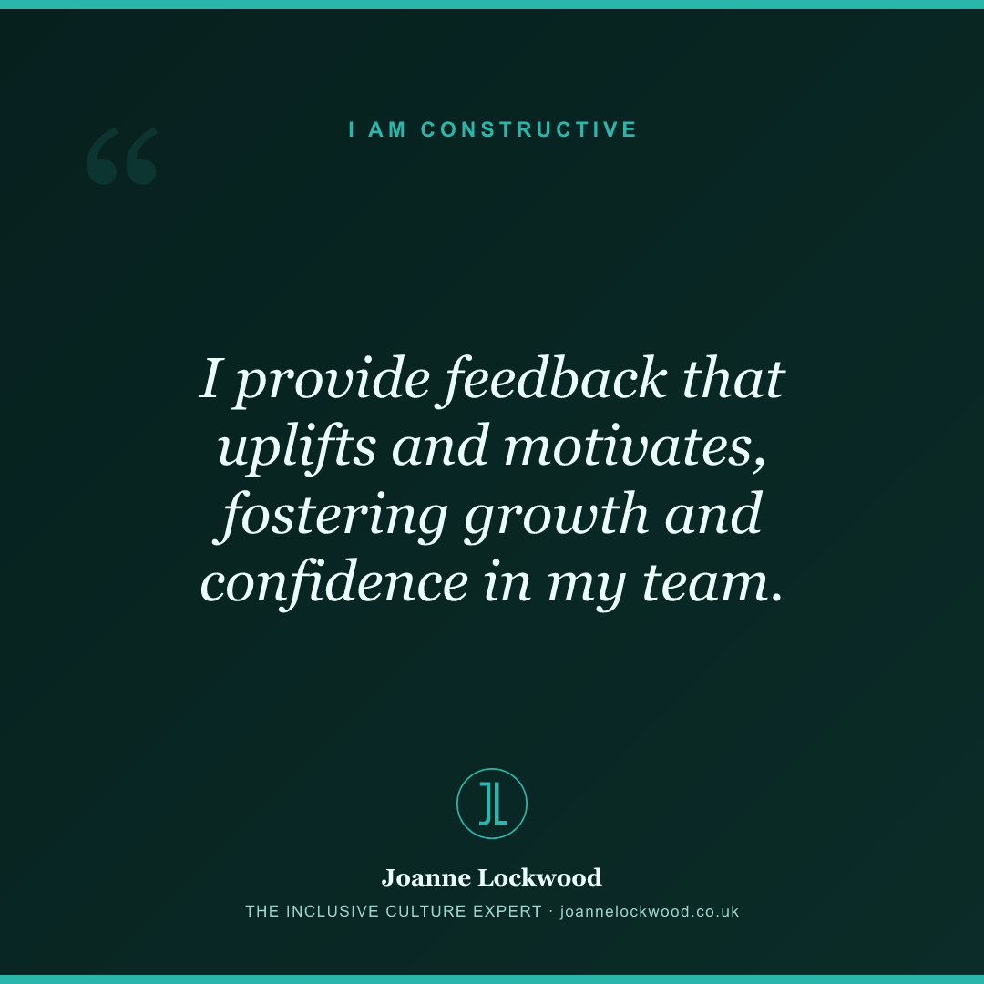 I provide feedback that uplifts and motivates, fostering growth and confidence in my team.