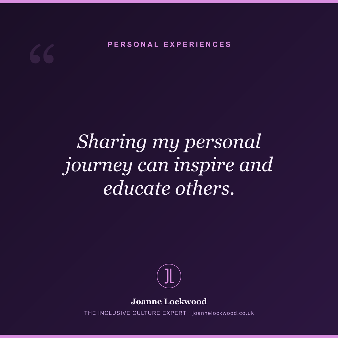 Sharing my personal journey can inspire and educate others.