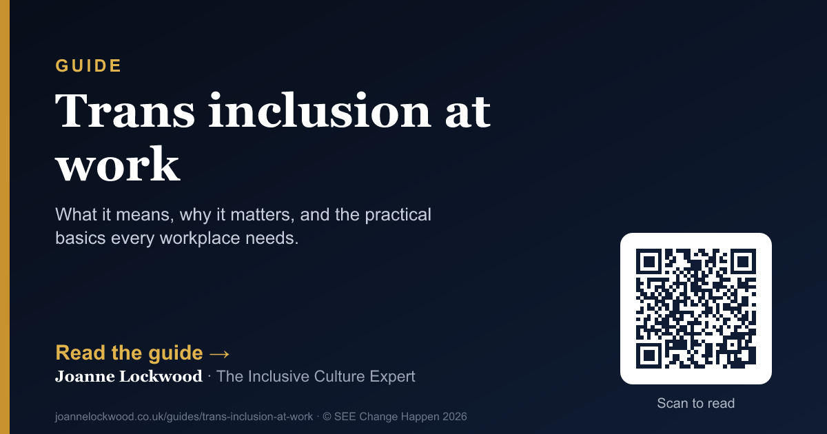 Trans Inclusion at Work: a Practical Guide | Joanne Lockwood